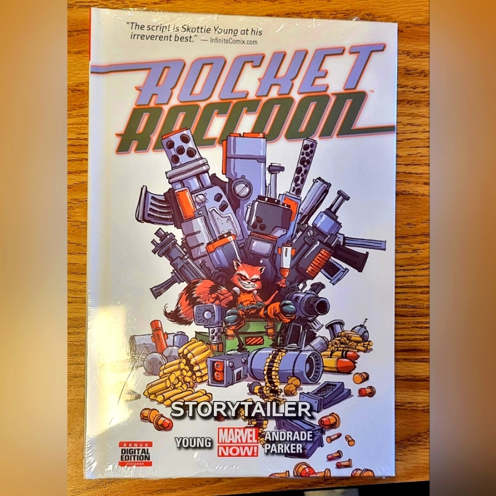 Rocket Raccoon Graphic Novel with Explosive Cover Art